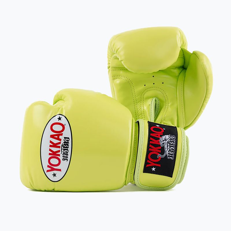 Мъжки боксови ръкавици YOKKAO Matrix lime punch