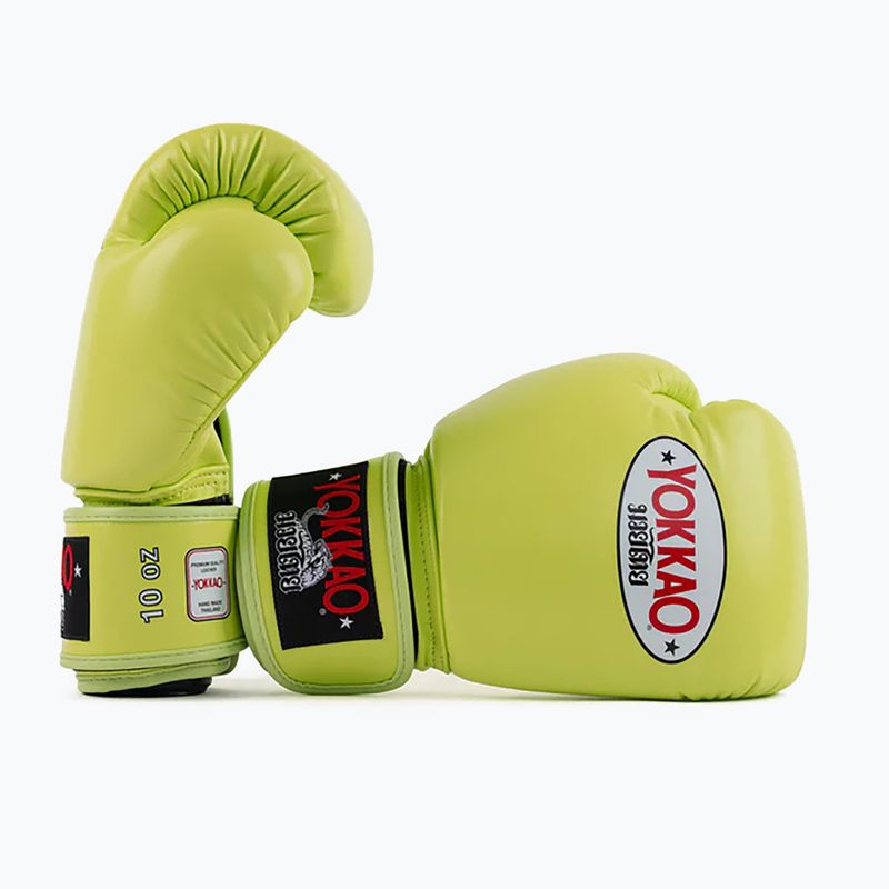 Мъжки боксови ръкавици YOKKAO Matrix lime punch 3