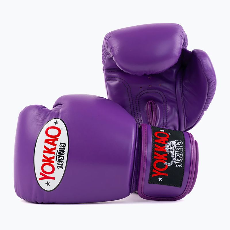 Мъжки боксови ръкавици YOKKAO Matrix flash purple