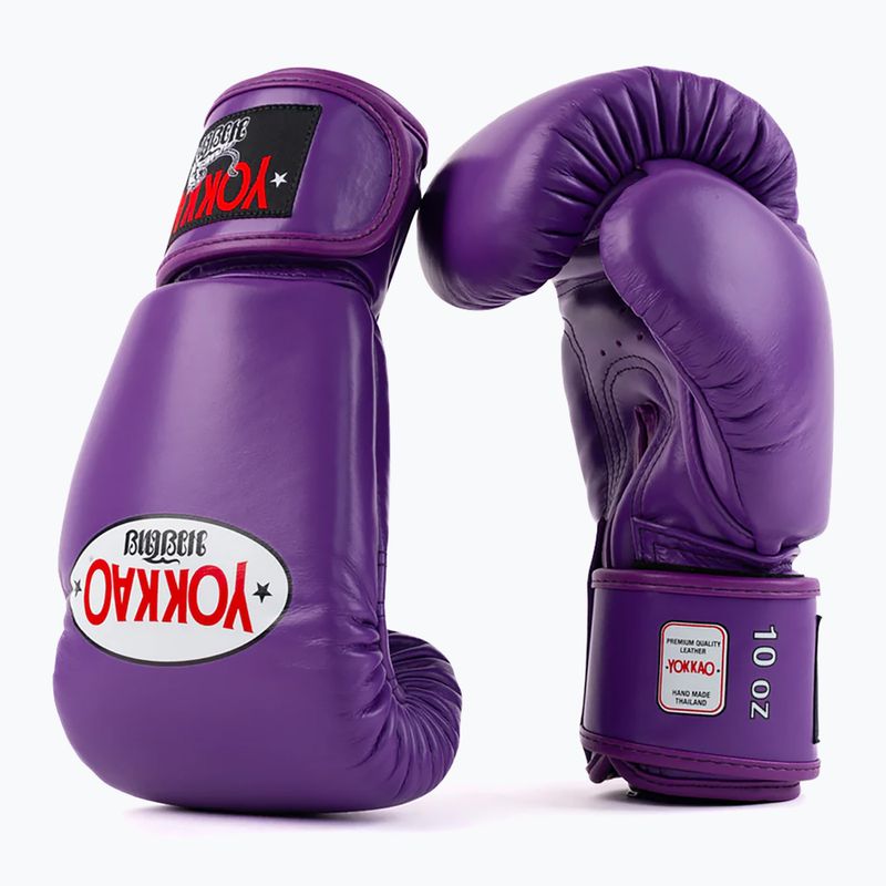 Мъжки боксови ръкавици YOKKAO Matrix flash purple 3