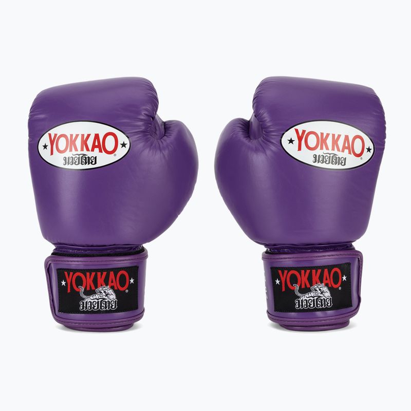 Мъжки боксови ръкавици YOKKAO Matrix flash purple 2