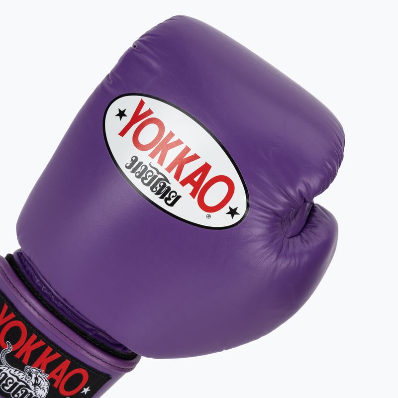 Мъжки боксови ръкавици YOKKAO Matrix flash purple 5