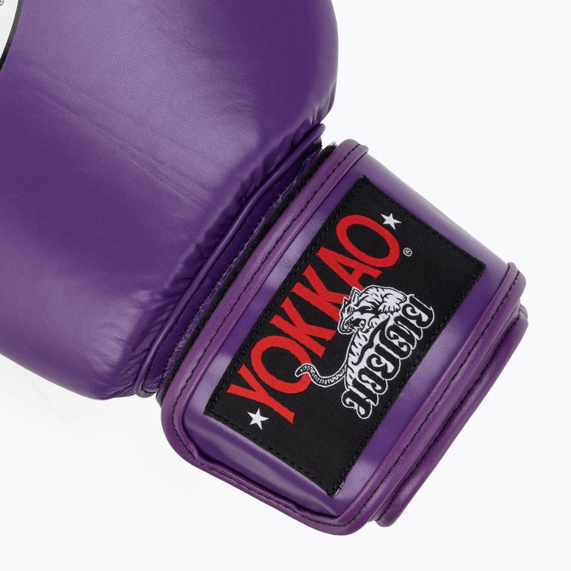 Мъжки боксови ръкавици YOKKAO Matrix flash purple 6