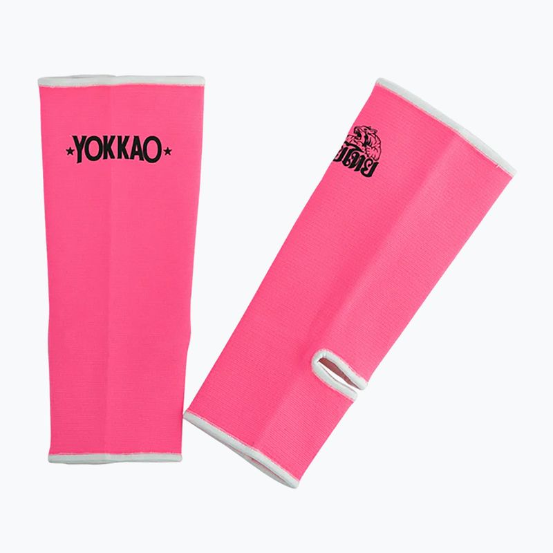 Мъжки протектори за глезен YOKKAO Muay Thai neon pink