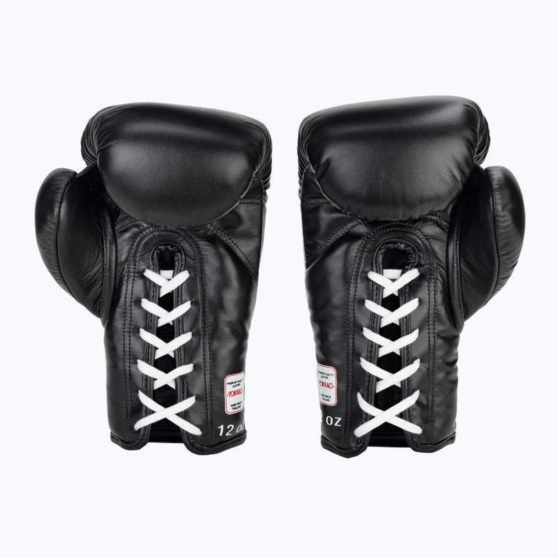 Мъжки боксови ръкавици YOKKAO Matrix Lace Up black 3