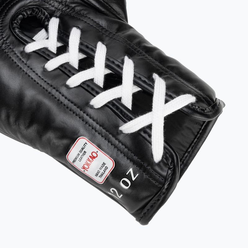 Мъжки боксови ръкавици YOKKAO Matrix Lace Up black 6