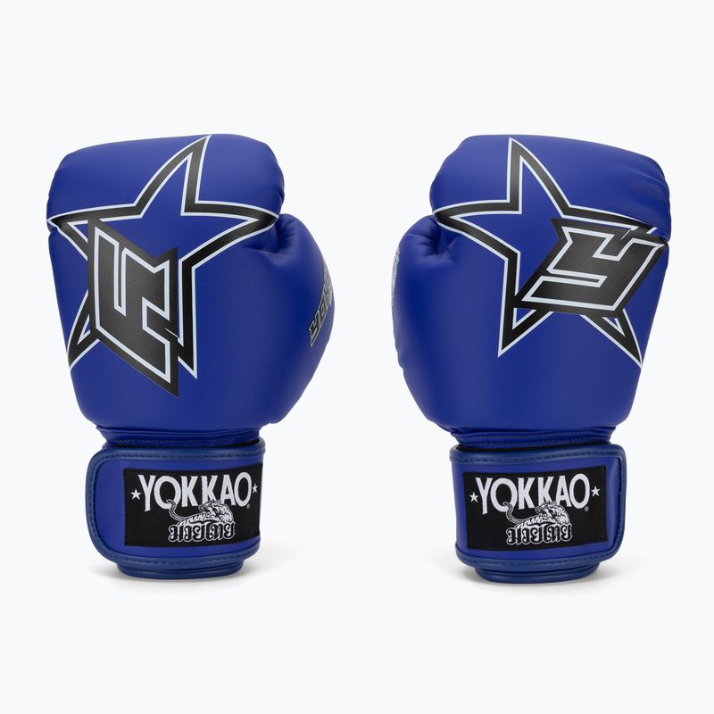 Боксови ръкавици YOKKAO Institution Boxing blue 2