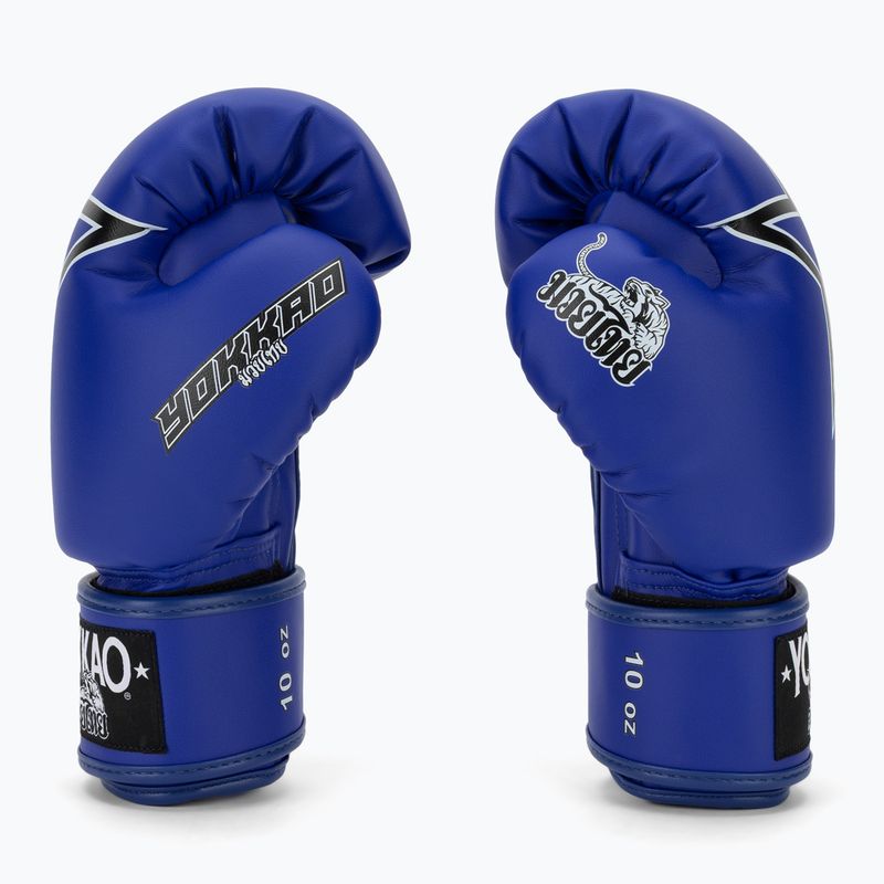 Боксови ръкавици YOKKAO Institution Boxing blue 4
