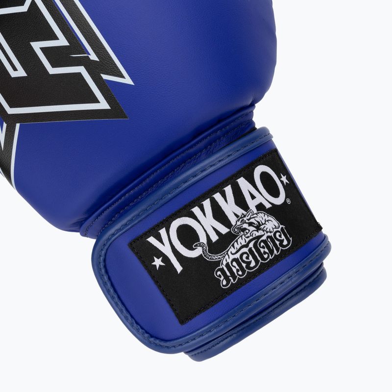 Боксови ръкавици YOKKAO Institution Boxing blue 6