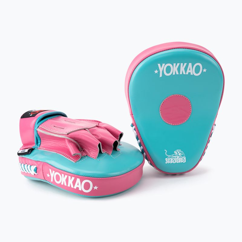 Треньорски лапи за тренировка YOKKAO Focus Mitts hot pink/island 2