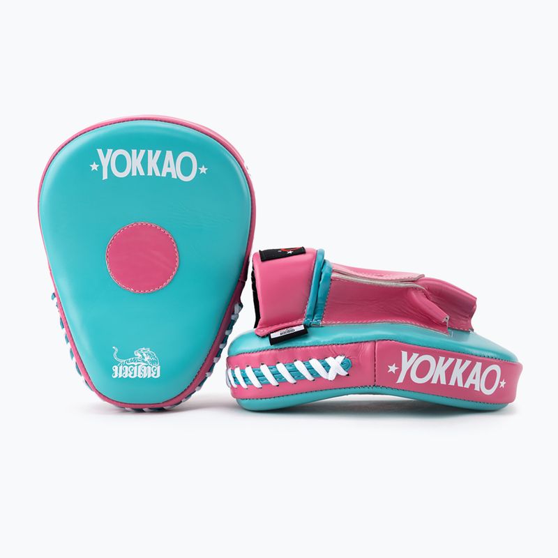 Треньорски лапи за тренировка YOKKAO Focus Mitts hot pink/island 3