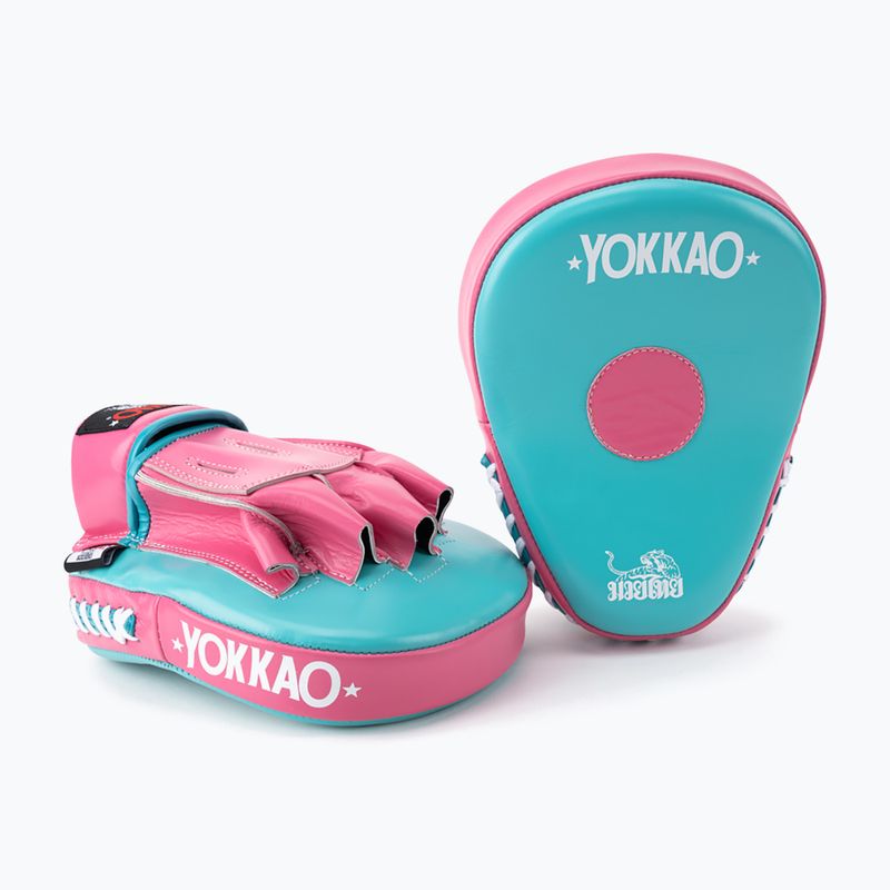 Тренировъчен щит YOKKAO Curved 2 бр. hot pink/island 2