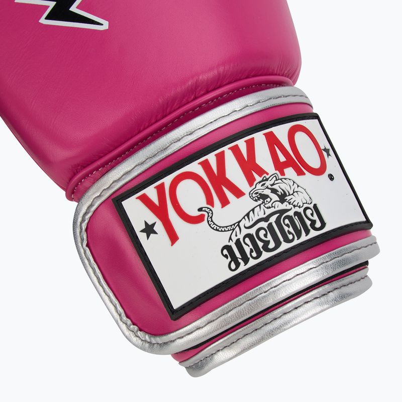 Мъжки боксови ръкавици YOKKAO Stadium fuchsia 6