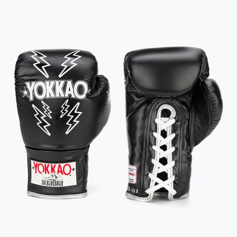 Мъжки боксови ръкавици YOKKAO Stadium Lace Up black