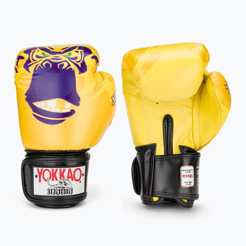 Мъжки боксови ръкавици YOKKAO Primate yellow