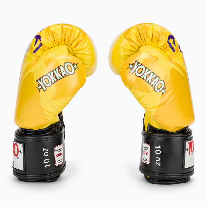 Мъжки боксови ръкавици YOKKAO Primate yellow 4