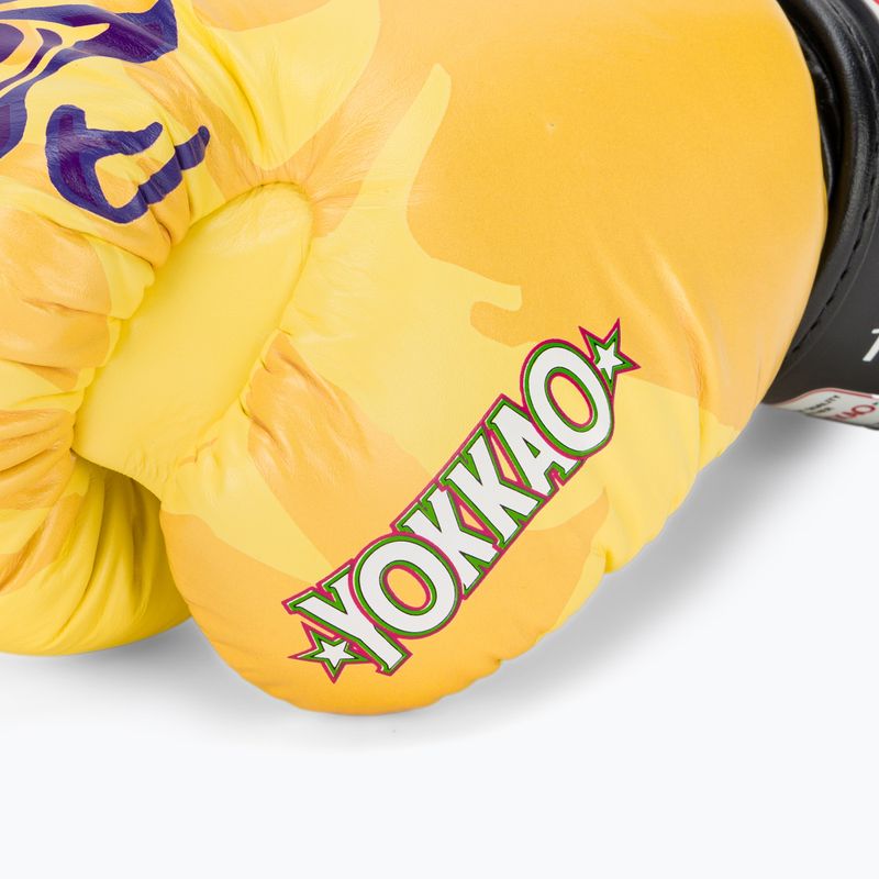 Мъжки боксови ръкавици YOKKAO Primate yellow 7