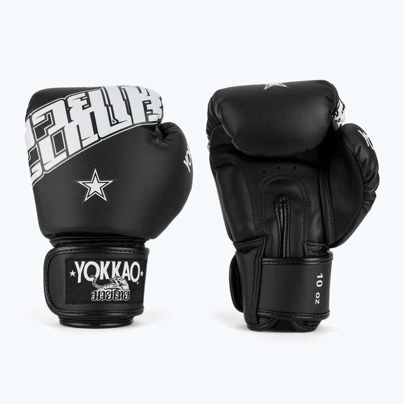 Боксьорски ръкавици YOKKAO Lettering Boxing black
