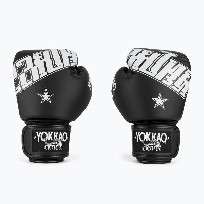 Боксьорски ръкавици YOKKAO Lettering Boxing black 2