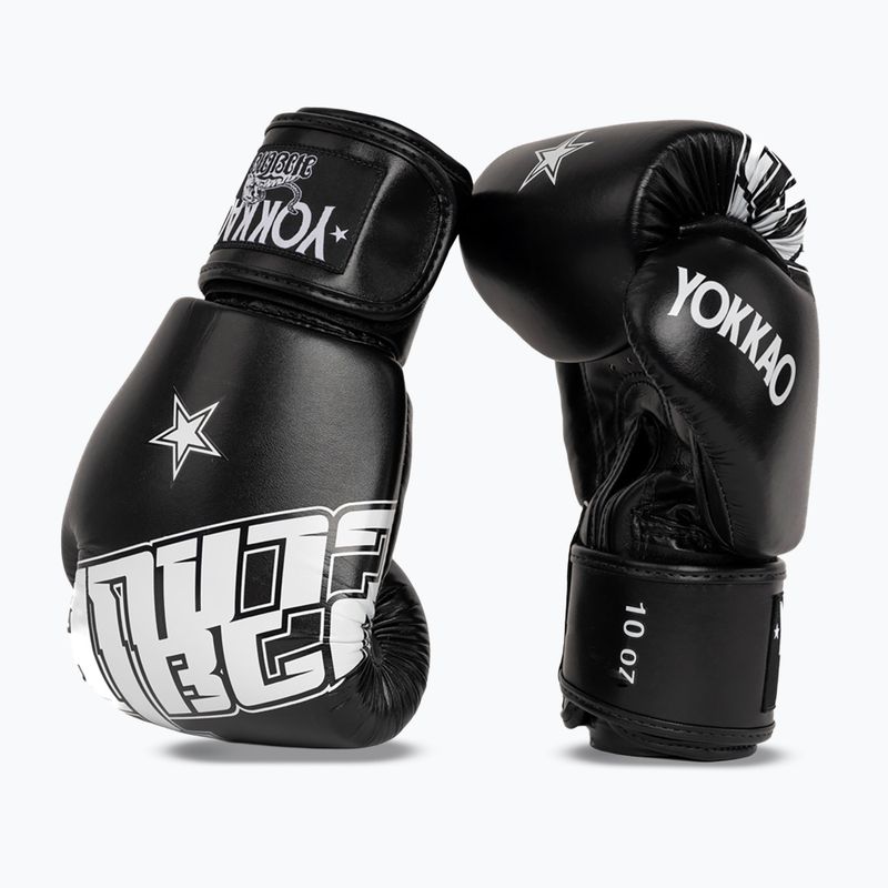 Боксови ръкавици YOKKAO Lettering Boxing black 2