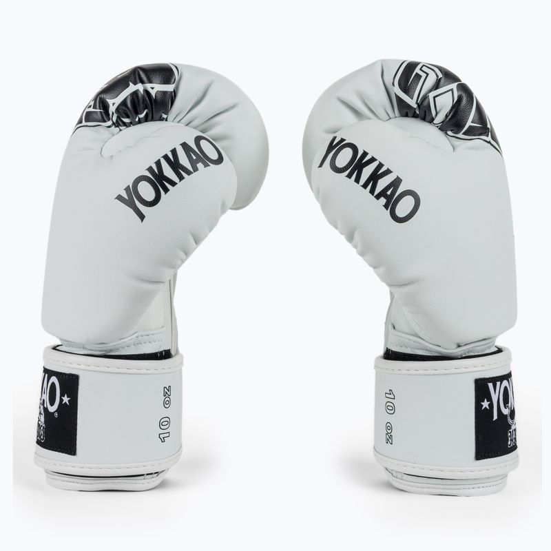 Боксьорски ръкавици YOKKAO Lettering Boxing white 4