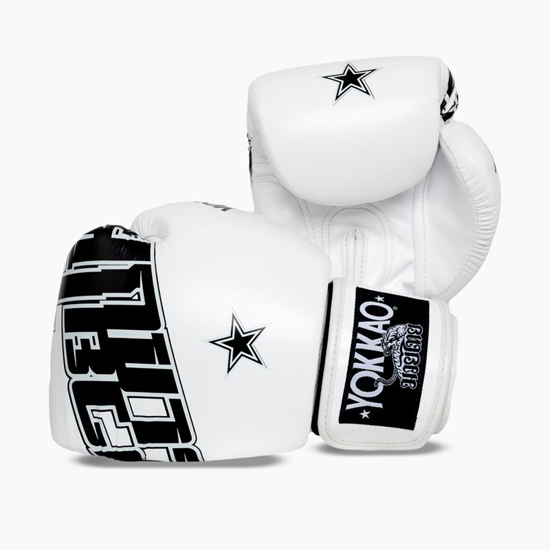 Боксьорски ръкавици YOKKAO Lettering Boxing white 8