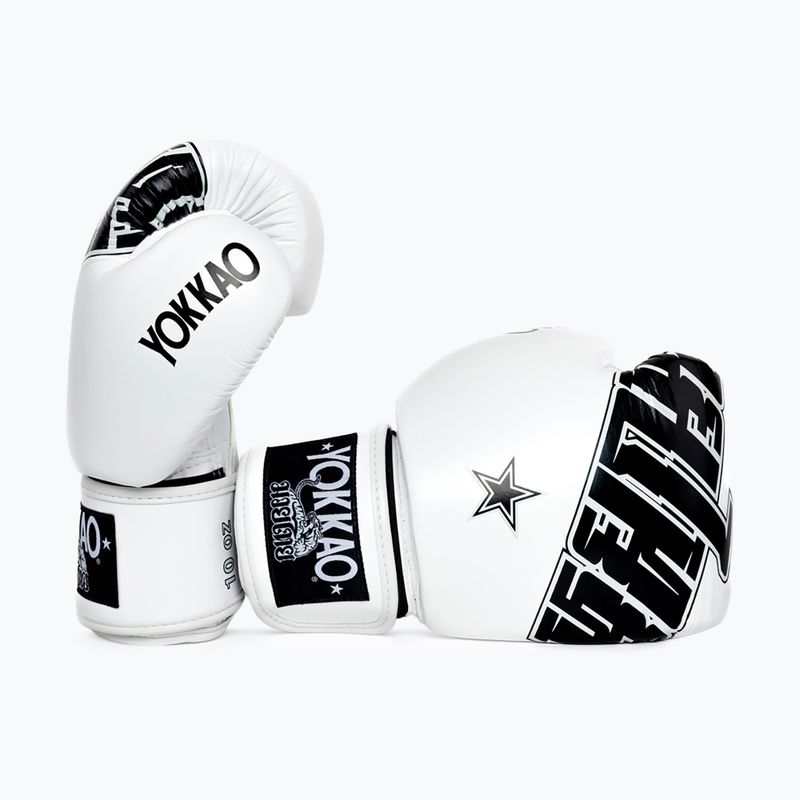 Боксьорски ръкавици YOKKAO Lettering Boxing white 9