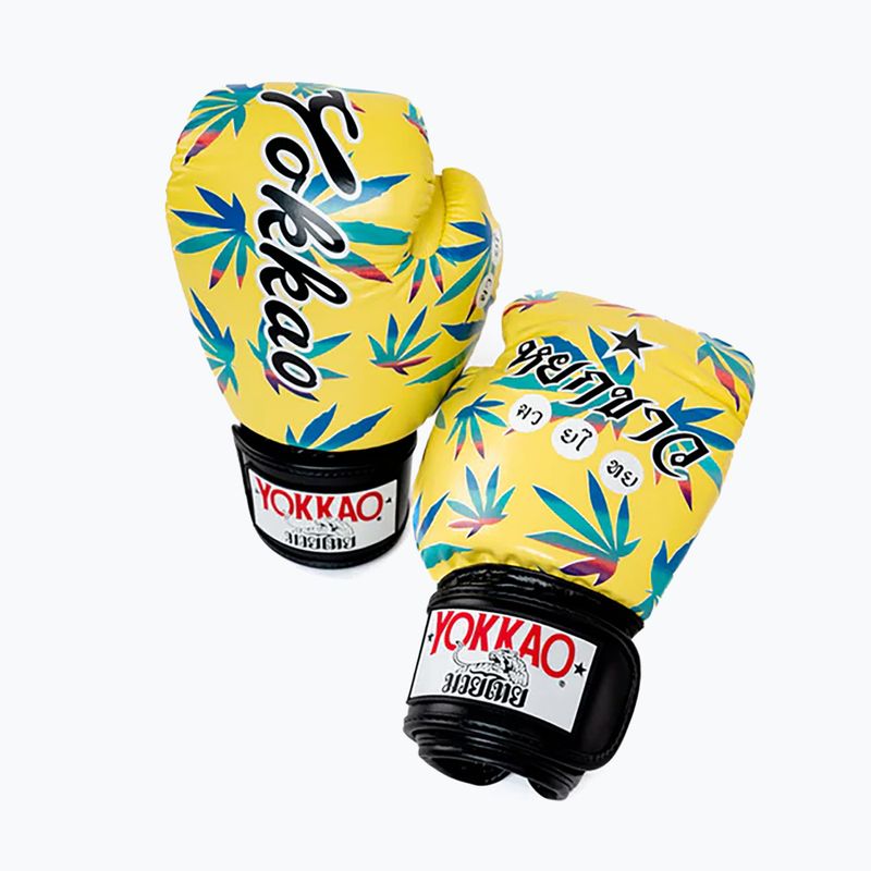 Мъжки боксови ръкавици YOKKAO Wax yellow 4
