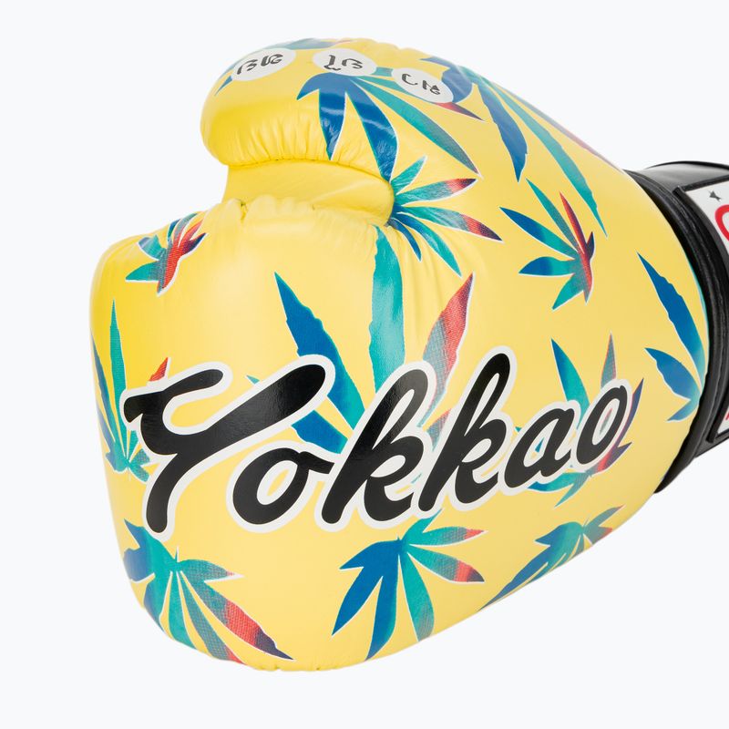 Мъжки боксови ръкавици YOKKAO Wax yellow 6