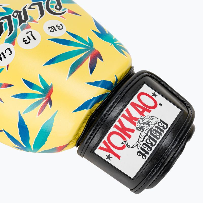 Мъжки боксови ръкавици YOKKAO Wax yellow 7