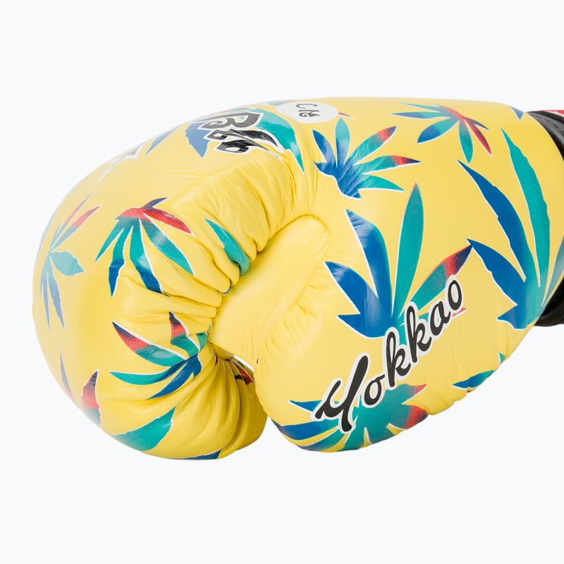 Мъжки боксови ръкавици YOKKAO Wax yellow 8