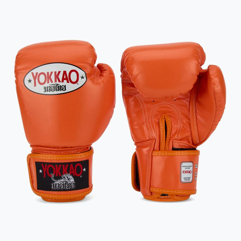 Мъжки боксови ръкавици YOKKAO Matrix orange ibis