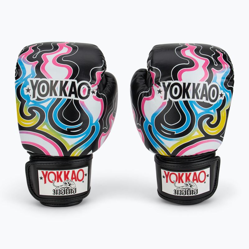 Мъжки боксови ръкавици YOKKAO Flames black 2