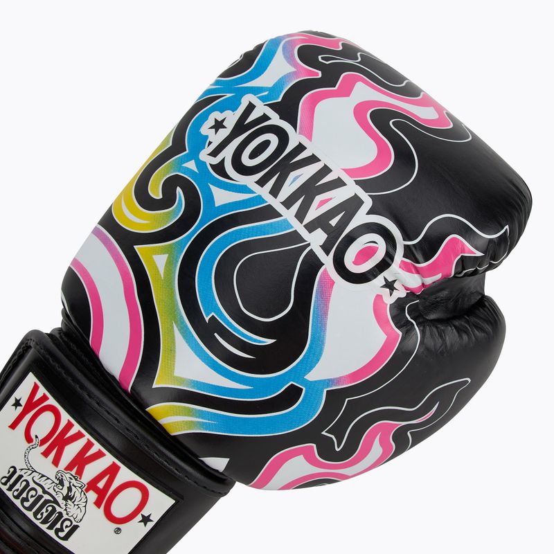 Мъжки боксови ръкавици YOKKAO Flames black 5