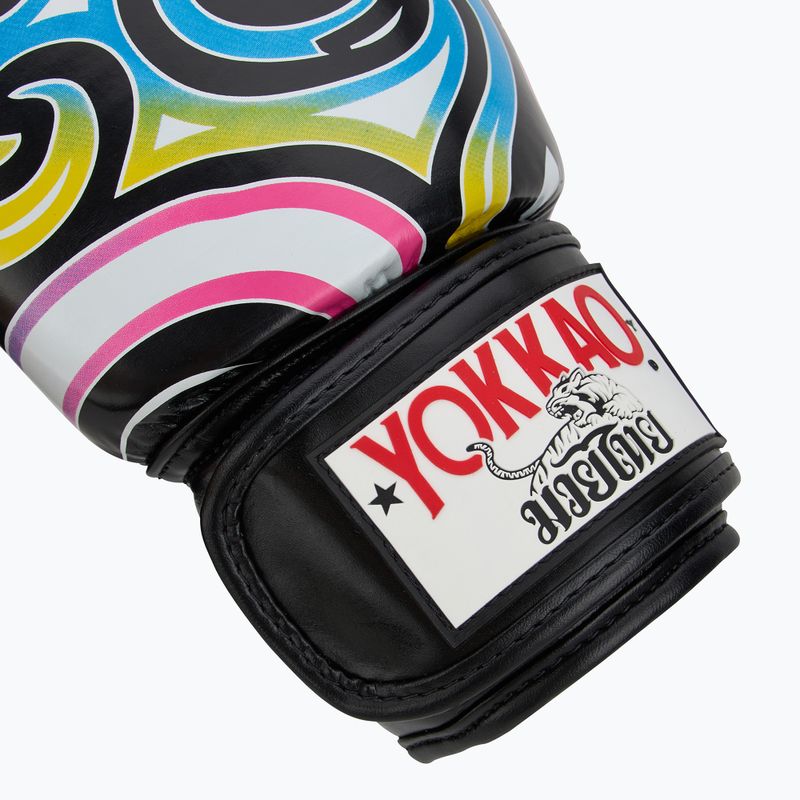 Мъжки боксови ръкавици YOKKAO Flames black 6