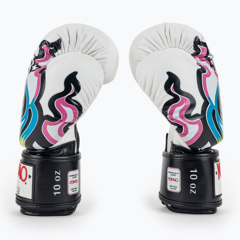 Мъжки боксови ръкавици YOKKAO Flames white 4