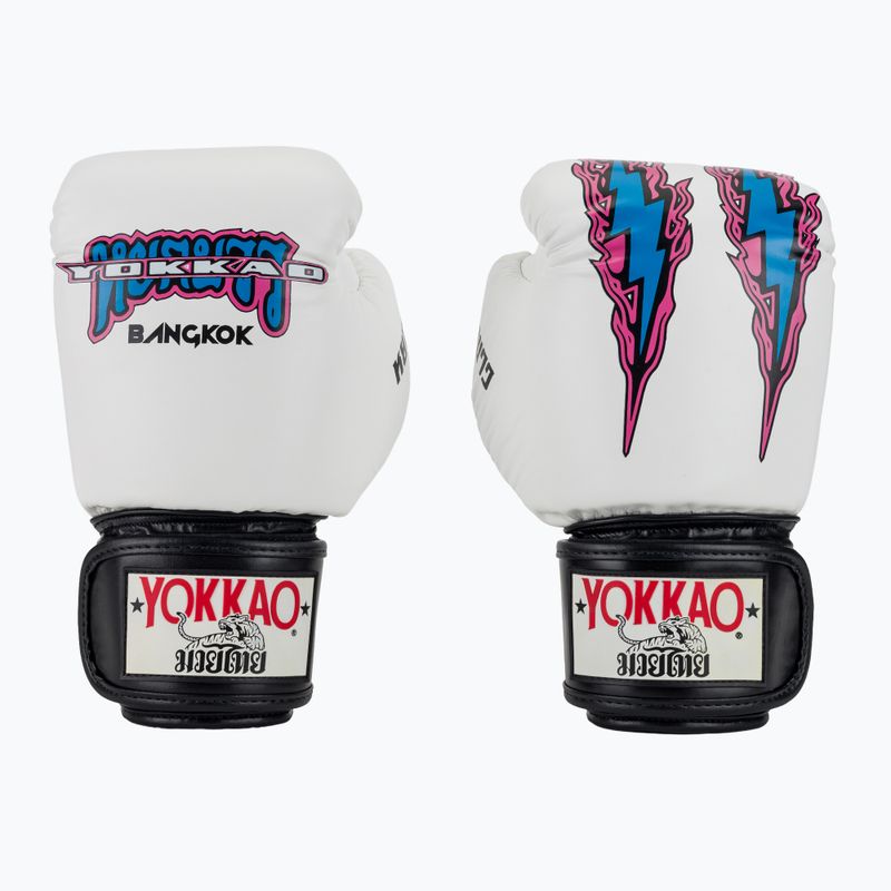 Мъжки боксьорски ръкавици YOKKAO East Club white 2
