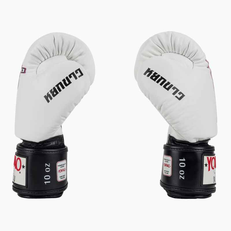 Мъжки боксьорски ръкавици YOKKAO East Club white 4