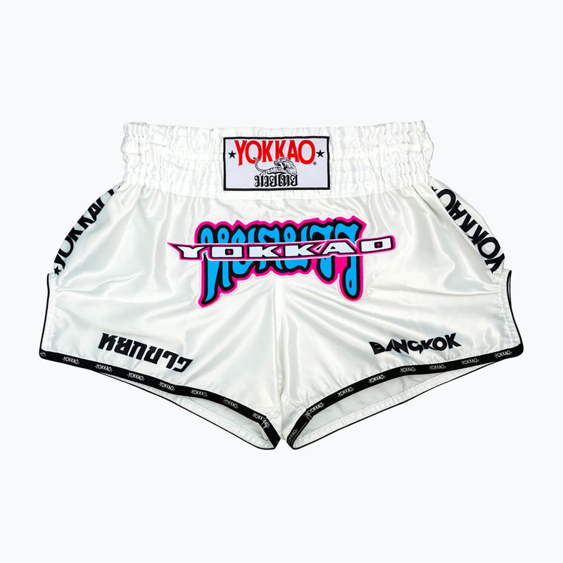 Мъжки шорти за тренировка YOKKAO East Club Fight white