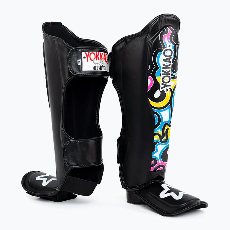 Протектори за подбедрици и стъпала Yokkao Flames black 3