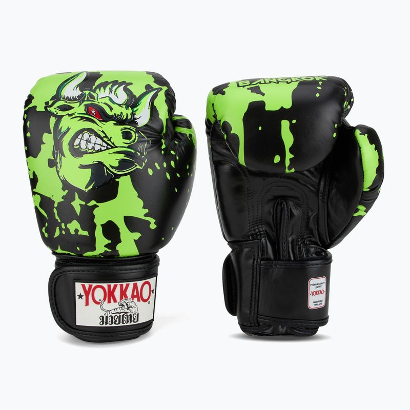 Мъжки боксови ръкавици YOKKAO Angry Bull black