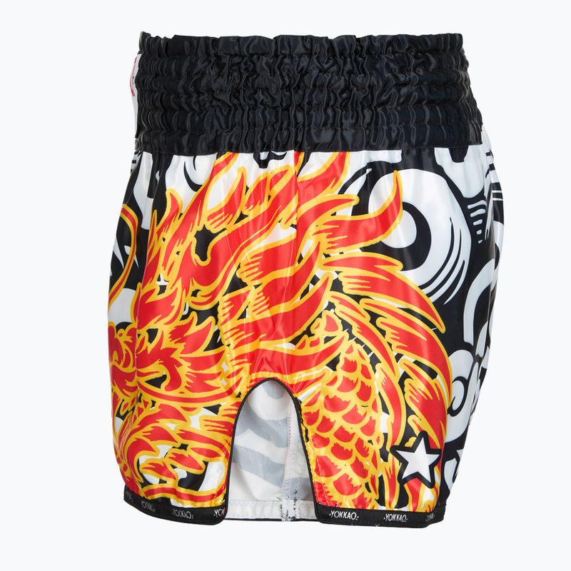 Мъжки шорти за тренировка YOKKAO Dragon Muay Thai black/white 3