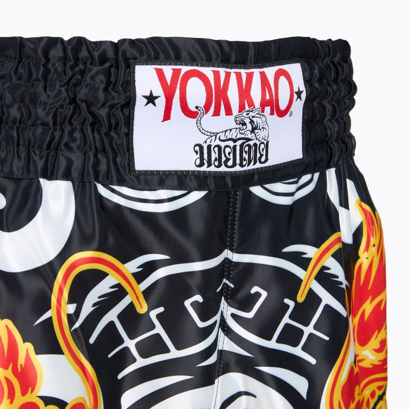 Мъжки шорти за тренировка YOKKAO Dragon Muay Thai black/white 4
