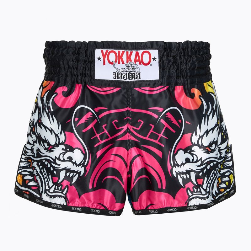Мъжки шорти за тренировка YOKKAO Dragon Muay Thai pink/blue