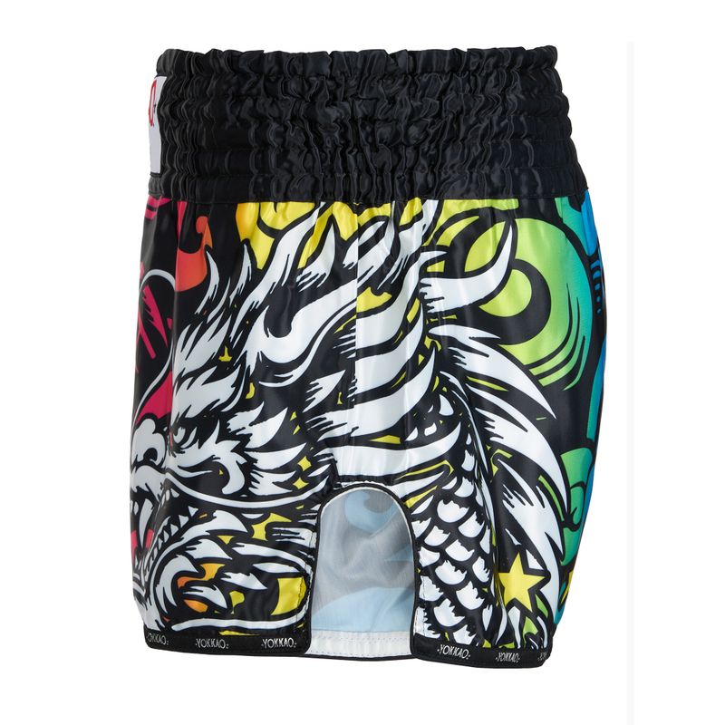 Мъжки шорти за тренировка YOKKAO Dragon Muay Thai pink/blue 3