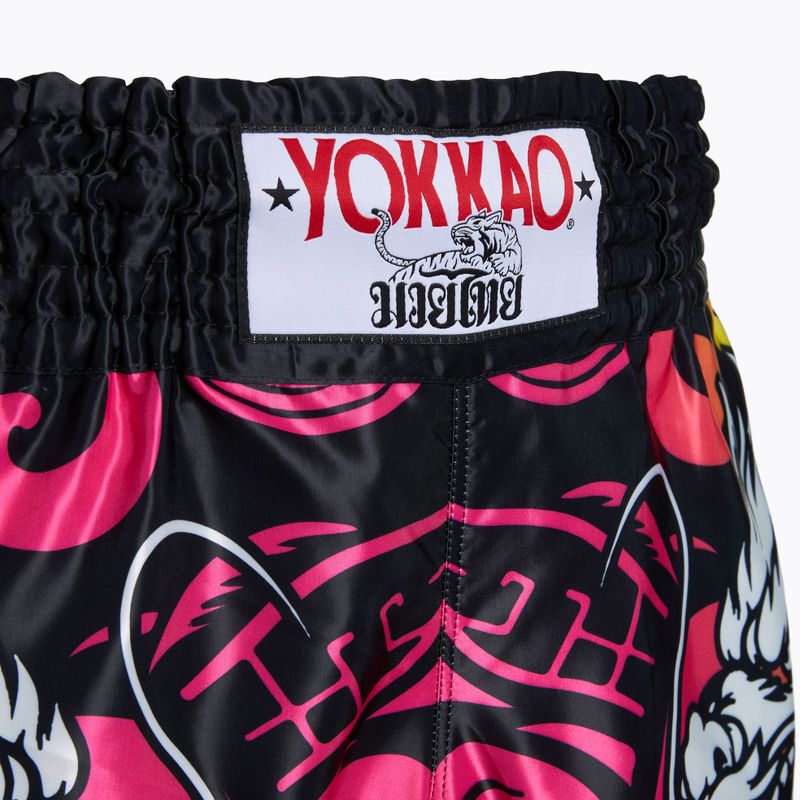 Мъжки шорти за тренировка YOKKAO Dragon Muay Thai pink/blue 4
