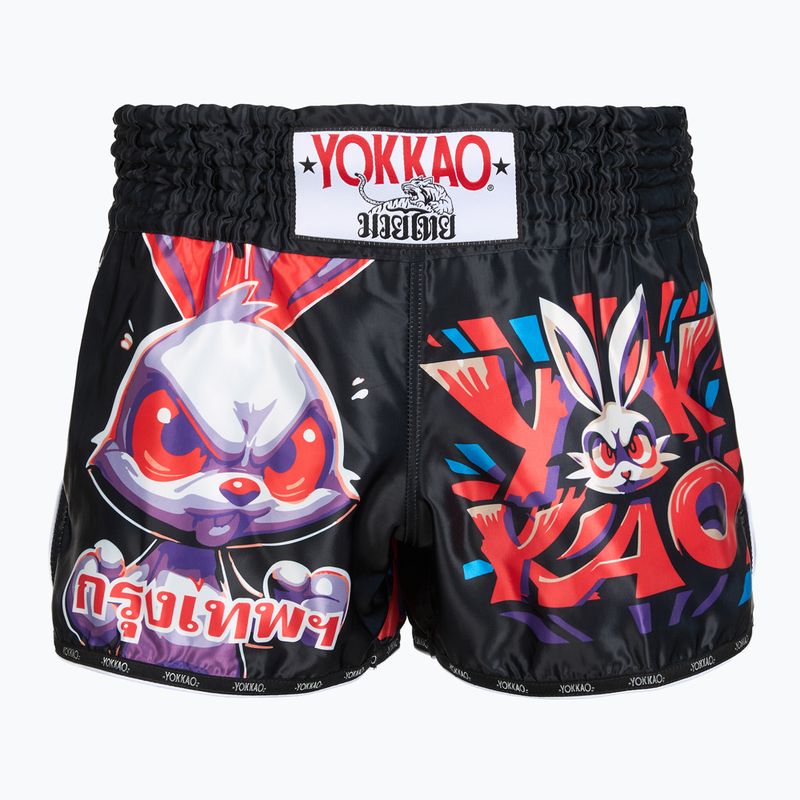 Мъжки шорти за тренировка YOKKAO Angry Rabbit Muay Thai black