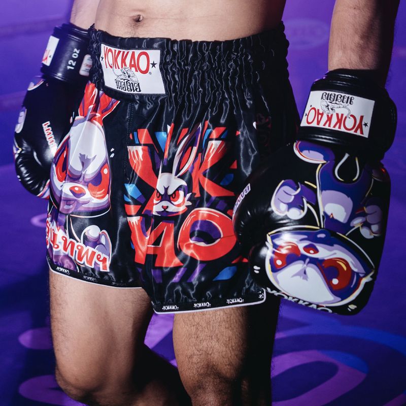 Мъжки шорти за тренировка YOKKAO Angry Rabbit Muay Thai black 5