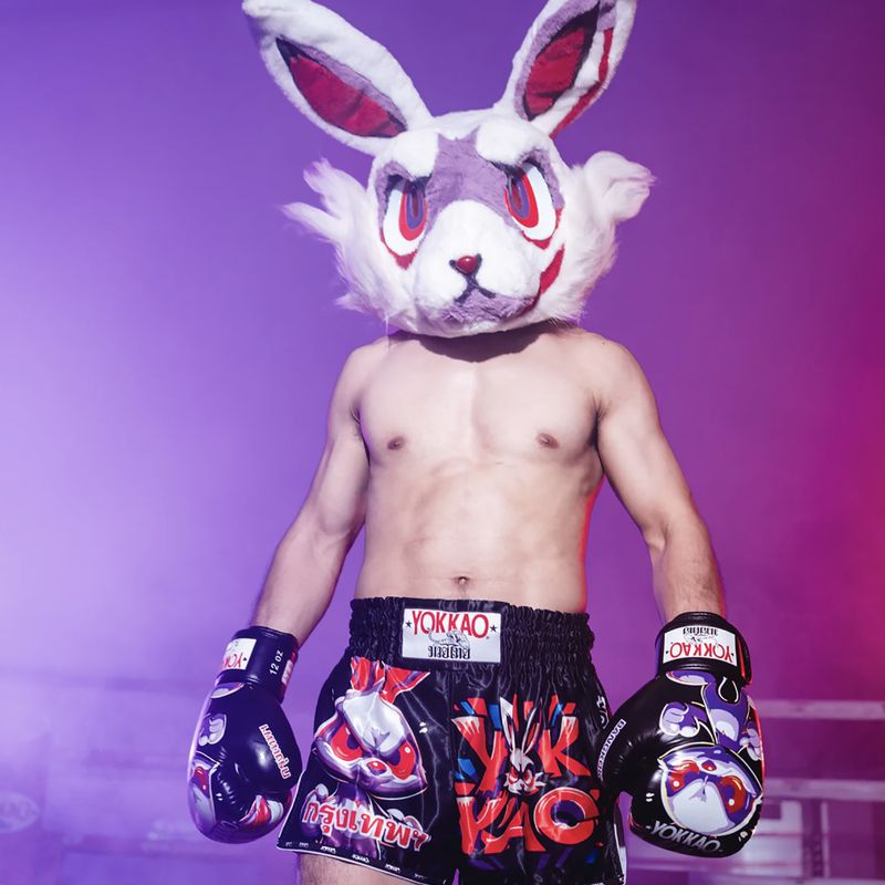 Мъжки шорти за тренировка YOKKAO Angry Rabbit Muay Thai black 6