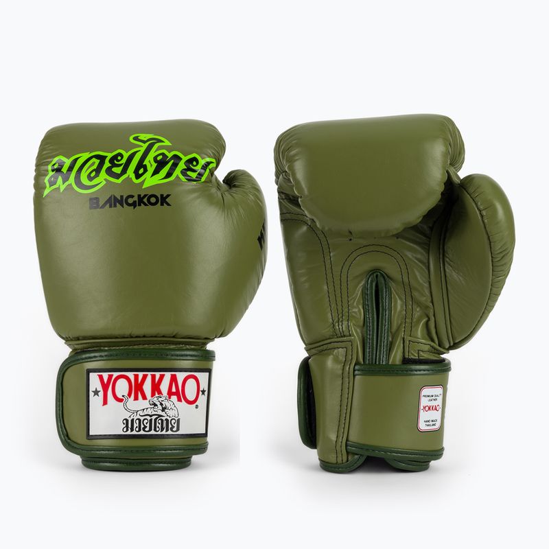 Боксьорски ръкавици YOKKAO Late Show Boxing olive